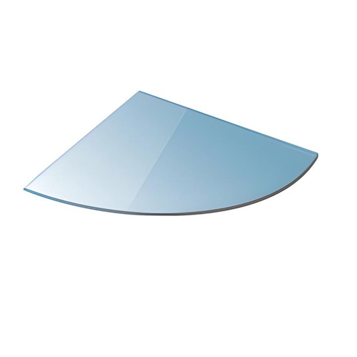 Raft sticla, Kapitan, Fara elemente de fixare, Coltar, 25x25 cm, Transparent