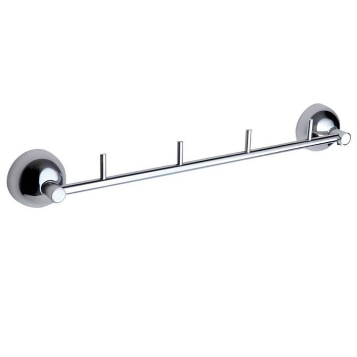 Suport pentru prosoape Kapitan Classico, Patru carlige, Crom