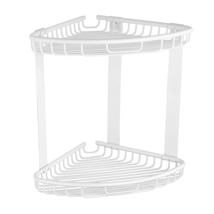 Kapitán polc, dupla, fehér matt