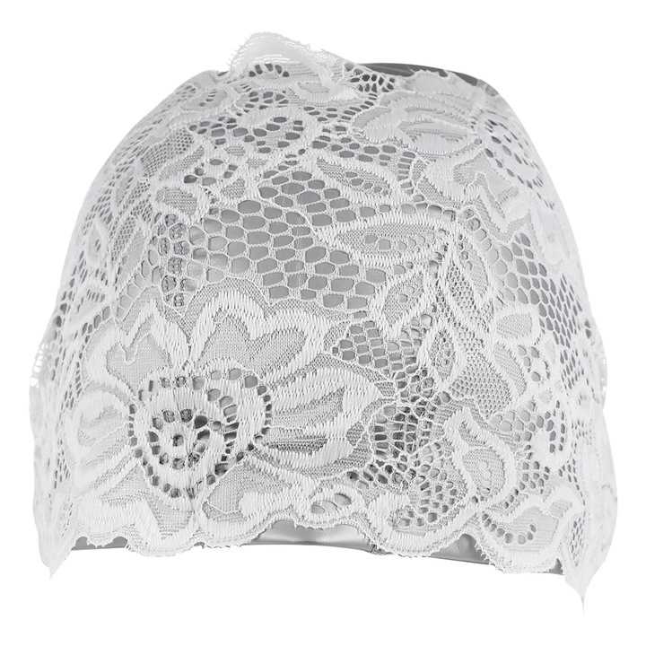 Caciula de inot din PU si dantela, impermeabila, pentru femei, design elastic, marime universala, set 1 bucata