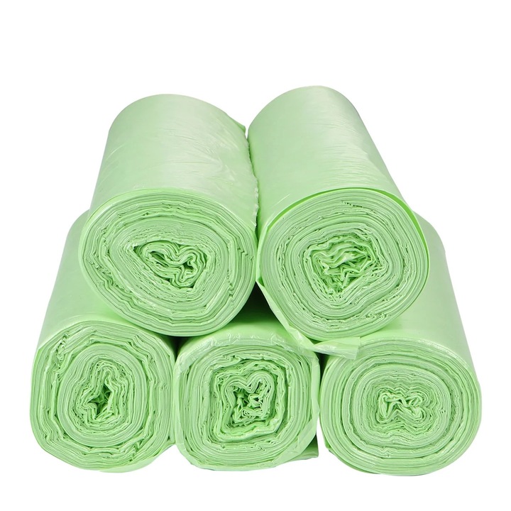 Saci menajeri YANYXR, eco, rezistenti, verzi, 50x45x0.1cm, set 100 bucti
