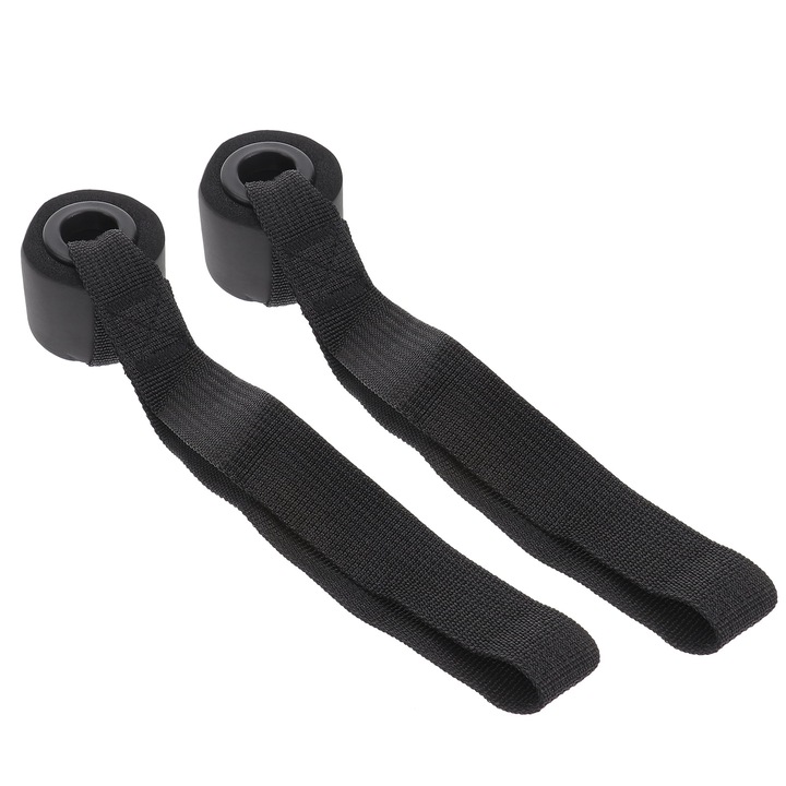 Ancora pentru usa fitness, 2 bucati, neagra, 20x4x4cm