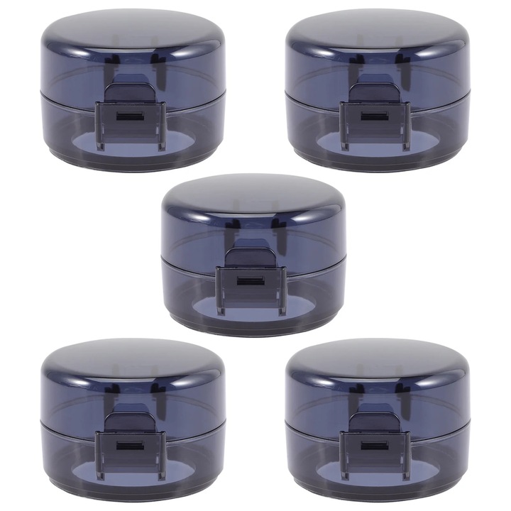 Protectie buton ZYBLSSBB pentru electrocasnice, PP cu banda adeziva, pentru aragaz/masina de spalat, negru translucid, set 5 buc., 7.9 x 6.2 x 4.2 cm