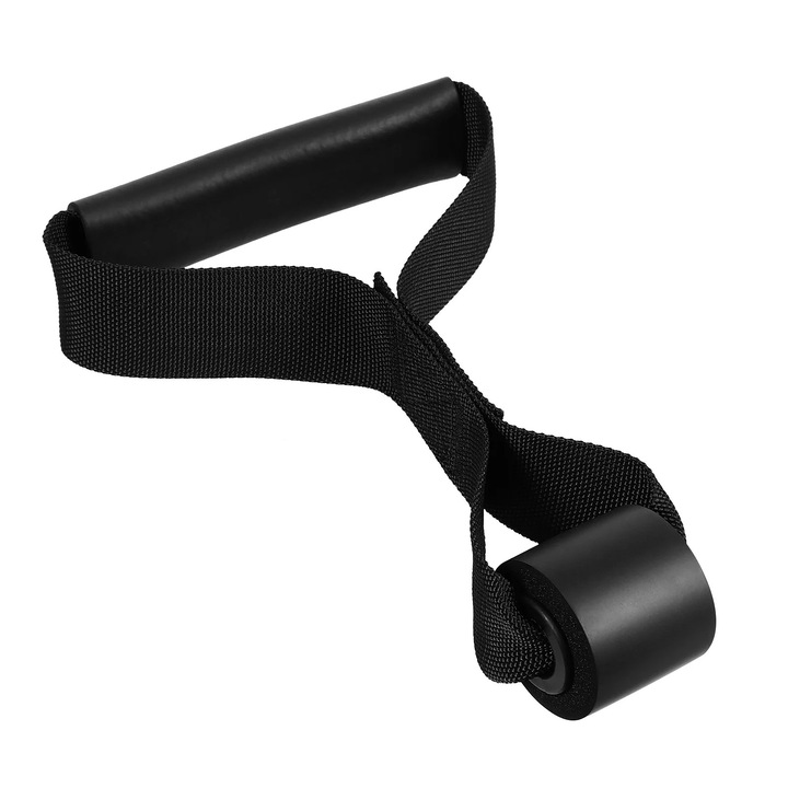 Clema usa cu franghie, nylon, neagra, 20x2.5x0.2cm