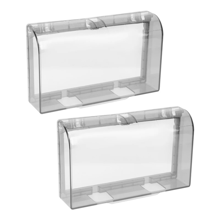 Cutie de protectie pentru priza ZYBLSSBB LSM2xh1245-BCS0120198, acrilic, anti-stropire/waterproof cu banda adeziva, negru, 20 x 12 x 4.5 cm