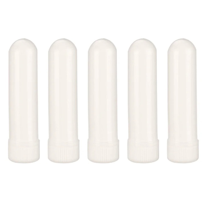 Set de tuburi inhalatoare refillabile pentru aromaterapie, 10.80x9.00x4.80cm, alb