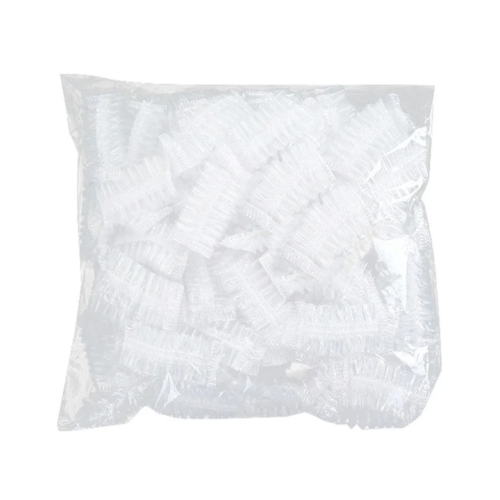 Set 200 buc protectii urechi impermeabile, PE, alb, 6x6x0.1cm