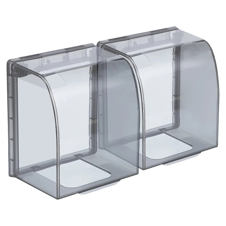 Capac de priza pentru baie, set 2 bucati, plastic, asortat, 11.50x10.00x7.80cm