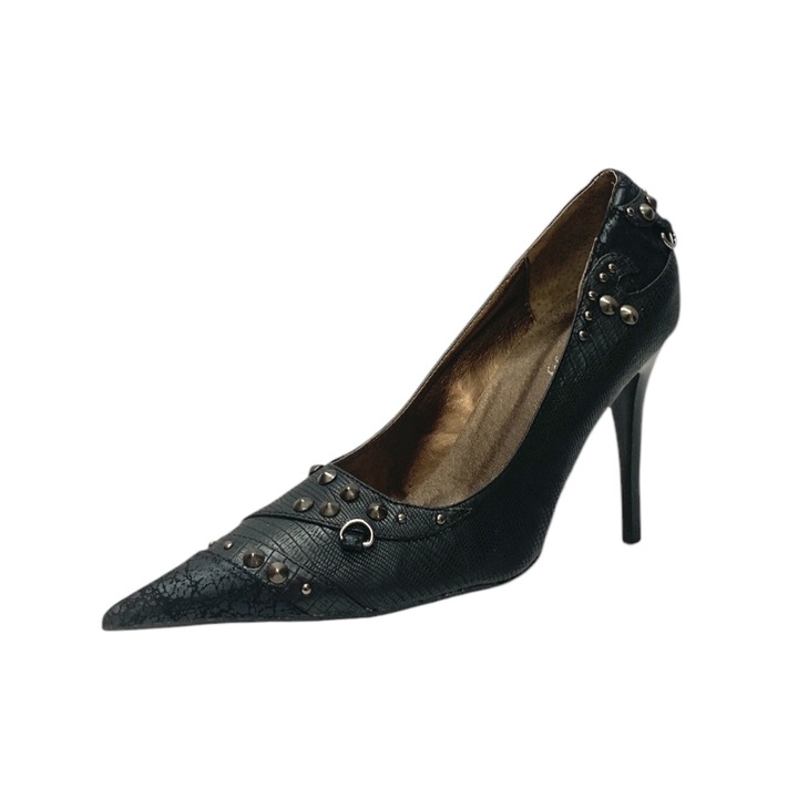 Női magassarkú Jade Butterfly, Eco bőr, fekete, Fekete