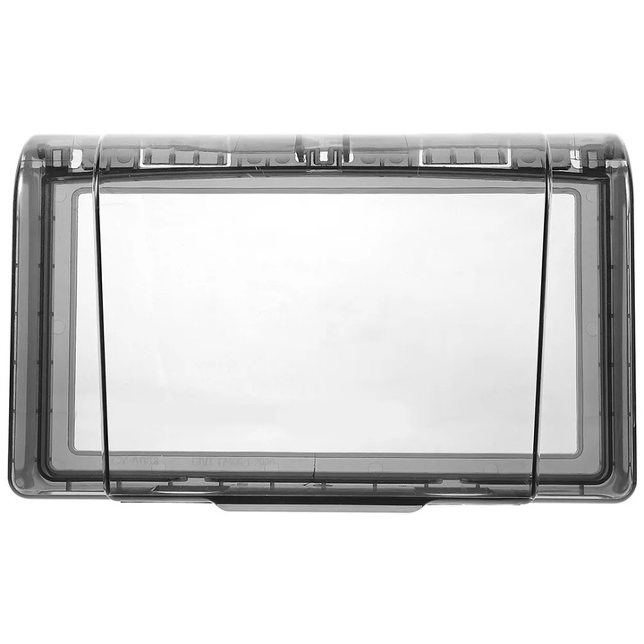 Fekete ABS fürdőszobai aljzatfedél 18.5x11x4.3cm szett