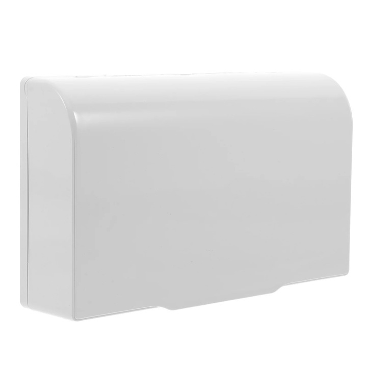 Cutie de protectie pentru priza exterior ZYBLSSBB LSM2xh2917-BCS0165970-2, plastic cu banda adeziva, rezistent la intemperii, alb, 18.7 x 11.5 x 4.5 cm