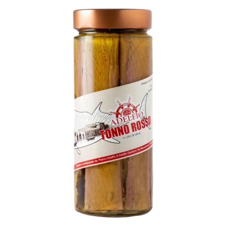 File de ton rosu in ulei de masline, 600 g (Tonno Rosso in olio di oliva)