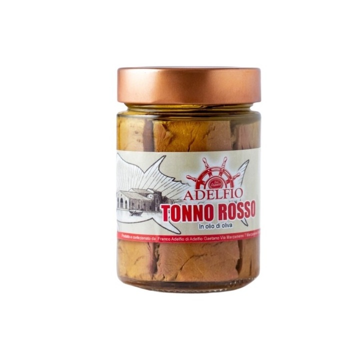 File de ton rosu in ulei de masline, 330 g (Tonno Rosso in olio di oliva)