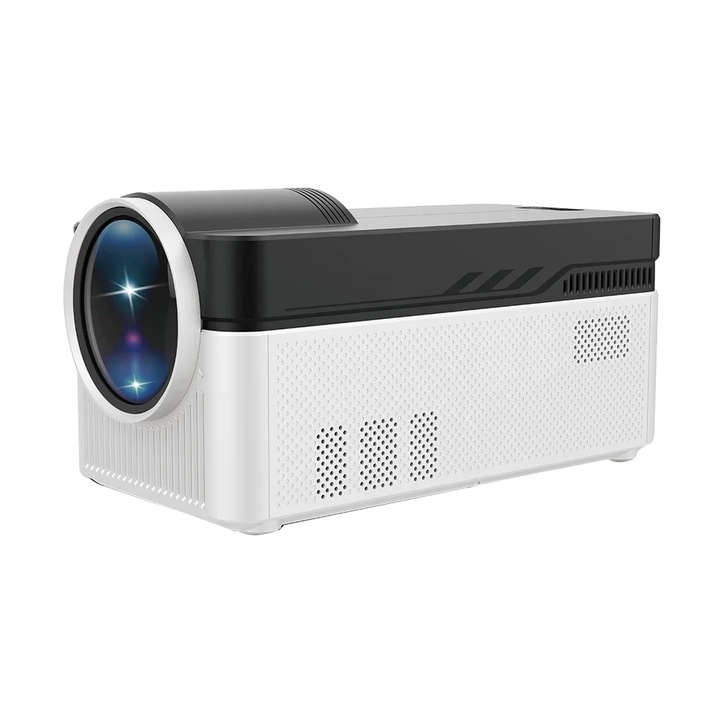 Videoproiector PowerTech PT-1307, 1080p, 300 ANSI lm, 21.5x9x18cm, alb