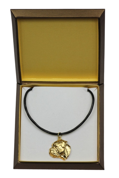 Colier cu pandantiv caine bullmastiff, Art-Dog, 50cm, set cu cutie cadou