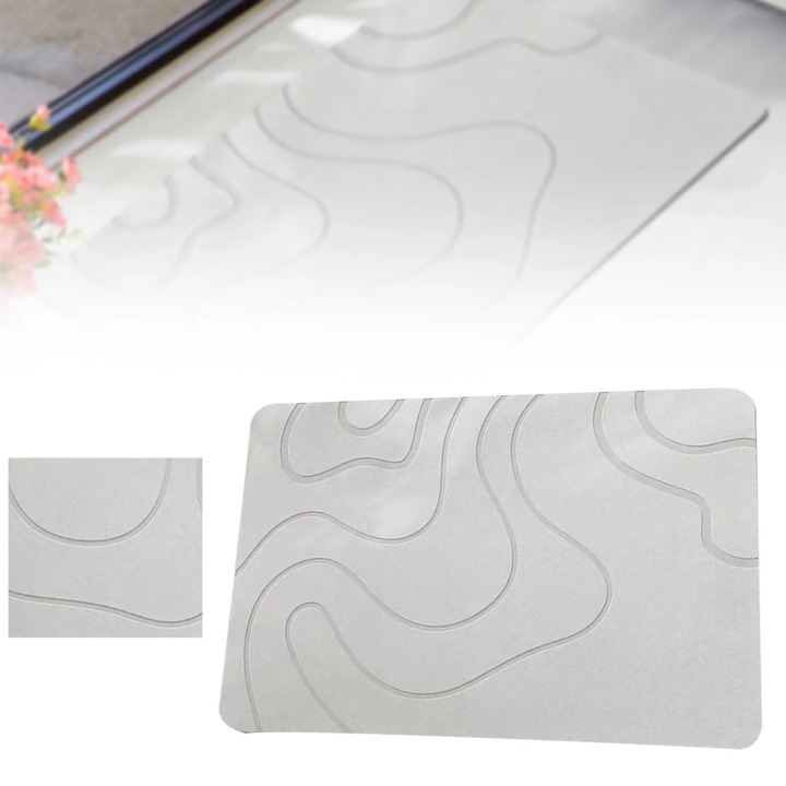 Covorase baie din piatra diatomita, super absorbant, antiderapant, multicolor, 30x10x5cm, set 1 buc.