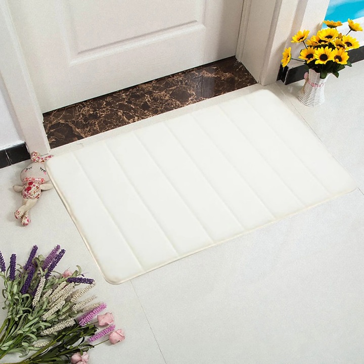 Covorase baie set, 40x60cm, din spuma cu memorie, absorbant, multicolor