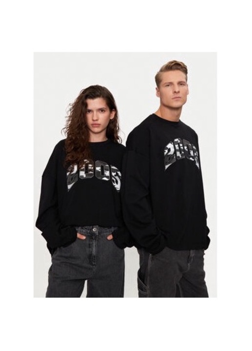 Bluza unisex, 2005, 304833717, Bumbac, Negru, Negru