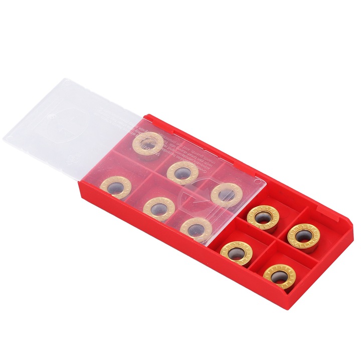 Set 10 insertii de strunjire din carbura Enforose RPMT1204, pentru prelucrarea metalelor, rezistente, pentru frezare, 10x10mm