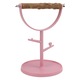 Hordozható madártartó, tárcsával, rózsaszín