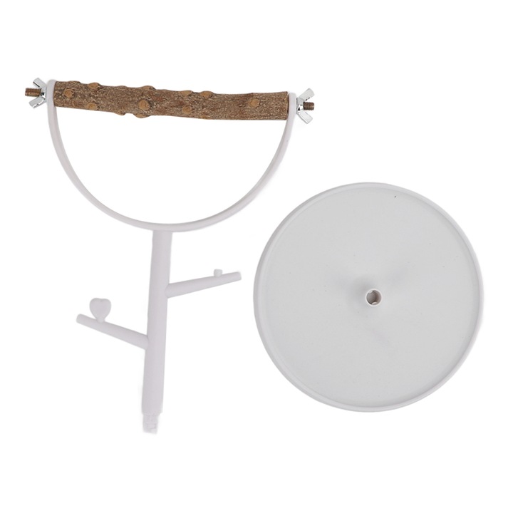 Madártartó állvány, Enforose, természetes fa, csúszásmentes, hordozható