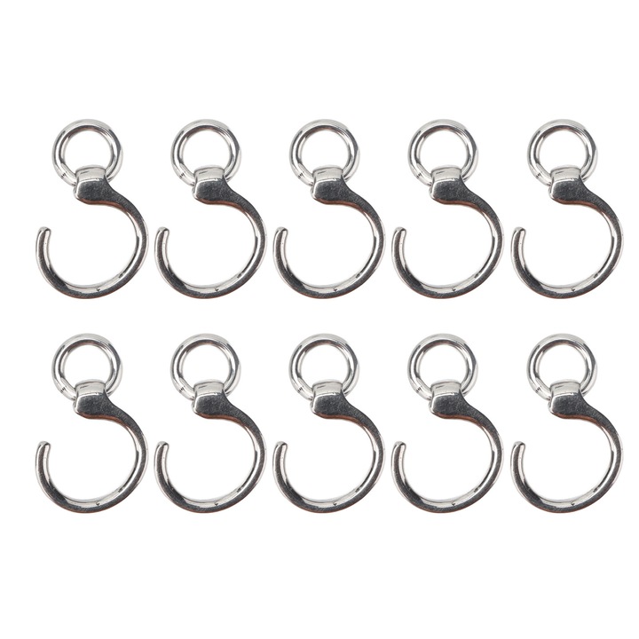 10 bucati inel pentru picior de pasare din otel inoxidabil, Enforose, pentru antrenamentul papagalilor 8#