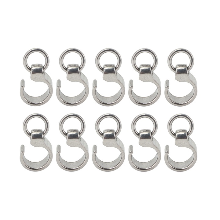 Set 10 buc Inel pentru picior de pasare Enforose, Otel inoxidabil, 6#