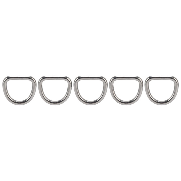 5 db 316-os rozsdamentes acél D-gyűrű készlet, 6x33x30mm