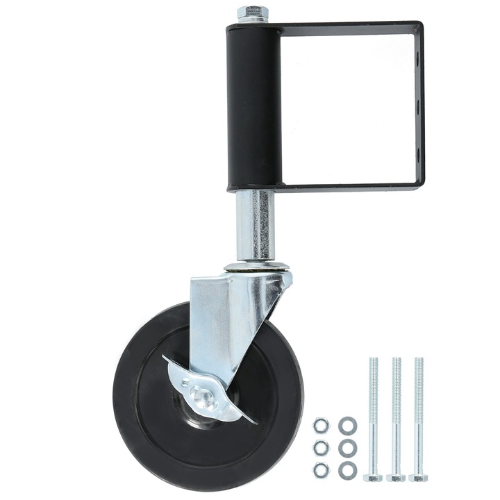 Roata de poarta cu arc, Enforose, multifunctionala, capacitate 90kg, 12.7cm, aluminiu/cauciuc