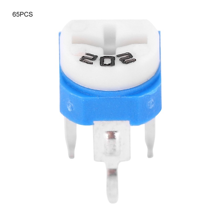 Kit asortiment rezistente 65 bucati, Enforose, 13 valori, 100ohm-1M, albastru alb