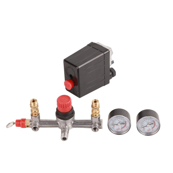 Ansamblu comutator cu supapa de presiune automata Enforose, pentru compresor de aer cu o singura gaura 90~120psi 220V