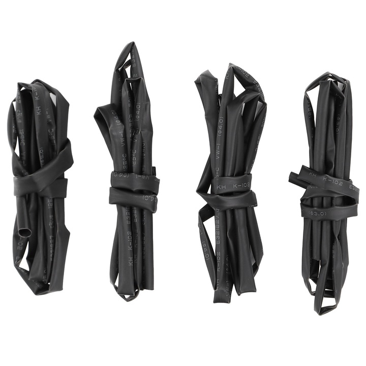 Set tuburi termocontractabile 4 tipuri de poliolefina 3mm 4mm 5mm 6mm Combinatie 1 metru lungime