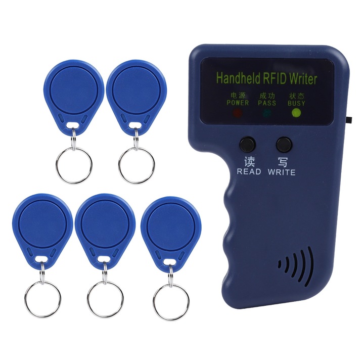 Duplicator portabil RFID 125KHz, Enforose, design maner, 5 etichete, 11.5x7x3cm