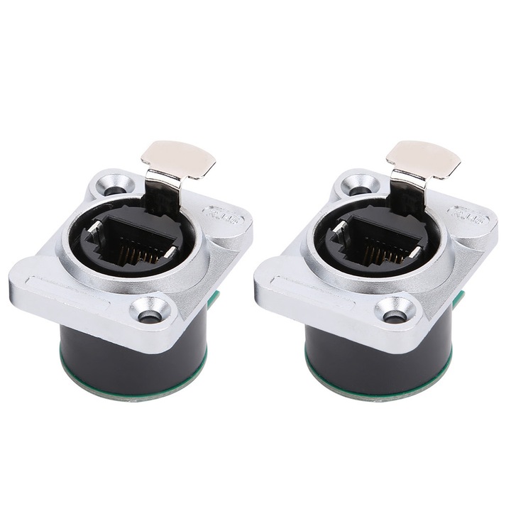 Set 2 buc RJ45 PCB Panel, Enforose, ignifug, 8 poli, dimensiune mica