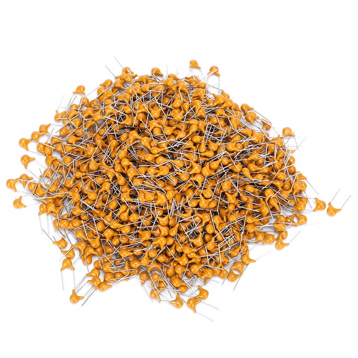 Set 1000 buc. Condensator ceramic 0,01 UF, Enforose, forma disc, pas pin 5,08 mm, DC50 V