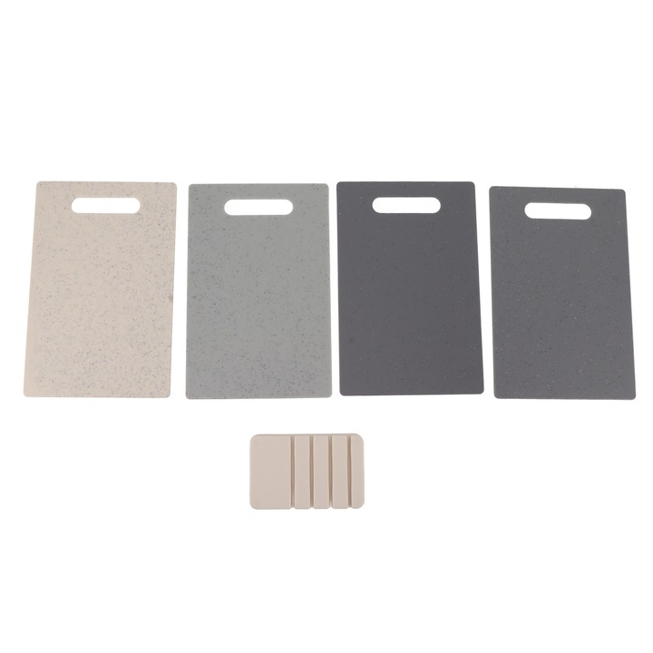 Set 4 Tocatoare de Bucatarie Enforose, Plastic, 283x185mm, cu Raft de Depozitare