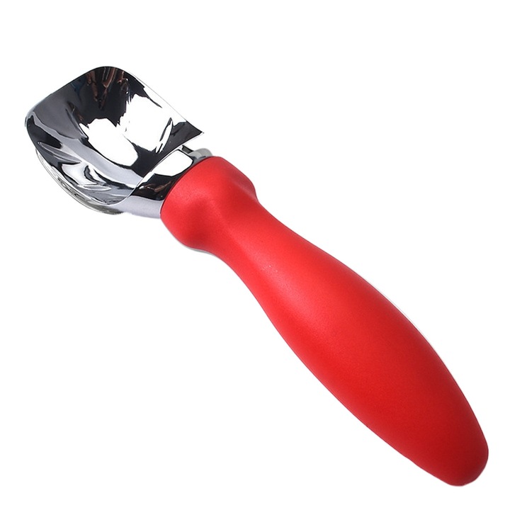 Lingurita pentru inghetata, Enforose, Rosu/Argintiu