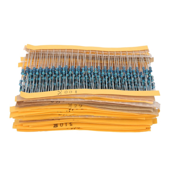 Kit Rezistori Film Metalic 600Buc, Enforose, 10O-1M