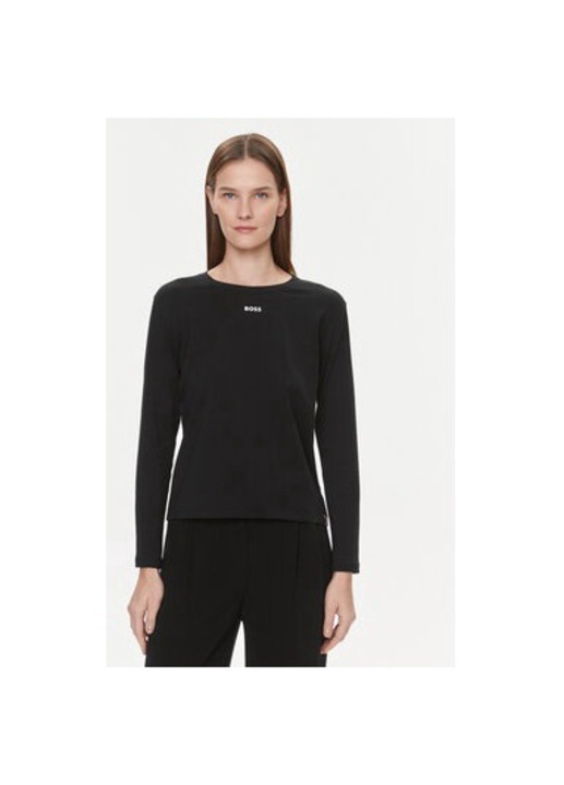 Bluza dama, Boss, 303659738, Bumbac, Negru, Negru