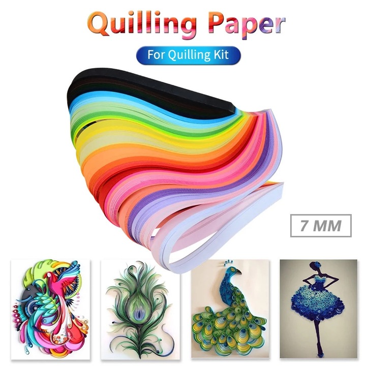YANYXR 260 darabos quilling szalag készlet, többszínű, 7mm, 26 szín, 10.2 inch