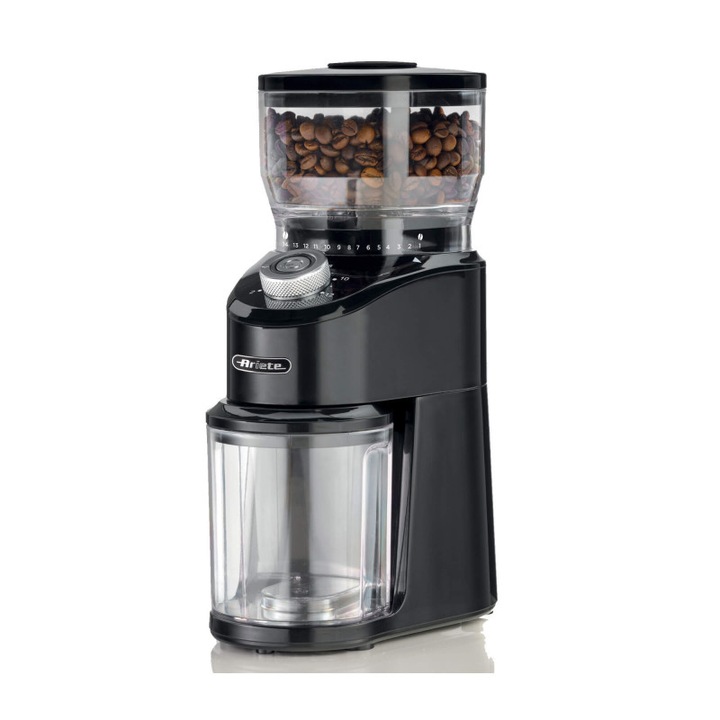 Електрическа кафемелачка Ariete COFFEE GRINDER 3023/00, 200W, 200 g, 14 нива на смилане, 2-12 чаши, Черен