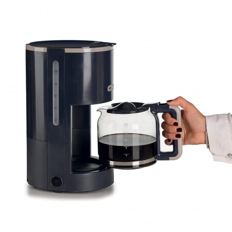 Cafetiera cu filtru Ariete BREAKFAST 1394/00, 12 cesti, 0.600L, Fereastra nivel apa, Gri inchis