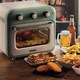 Friteuza cuptor cu aer cald Ariete VINTAGE 4632/04, 1400W, 16 L, Pana la 230°C, Timer, Cos rotativ, Alb/Verde