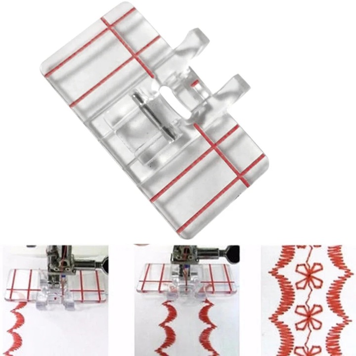 Átlátszó YANYXR nyomótalp 4.5x2.3cm háztartási varrógépekhez
