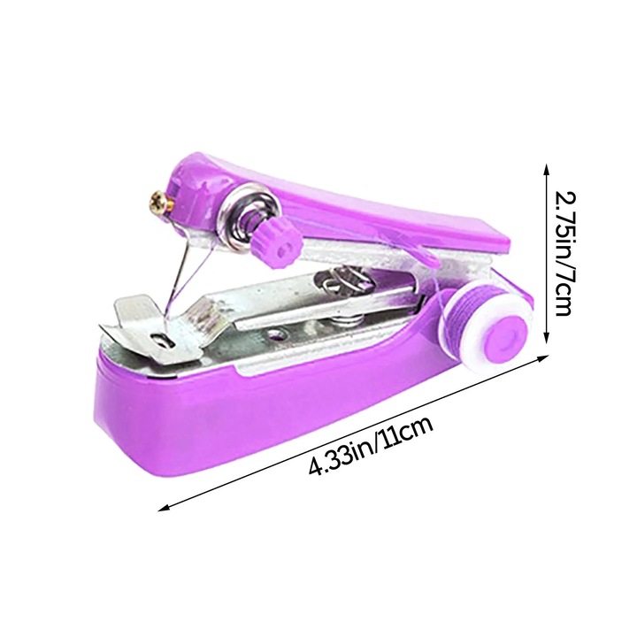 Masina de cusut portabila YANYXR mini 11x7cm inox plastic