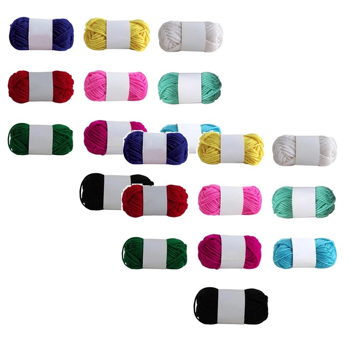 Set de fire acrilice pentru copii, 10 culori, materiale textile pentru DIY
