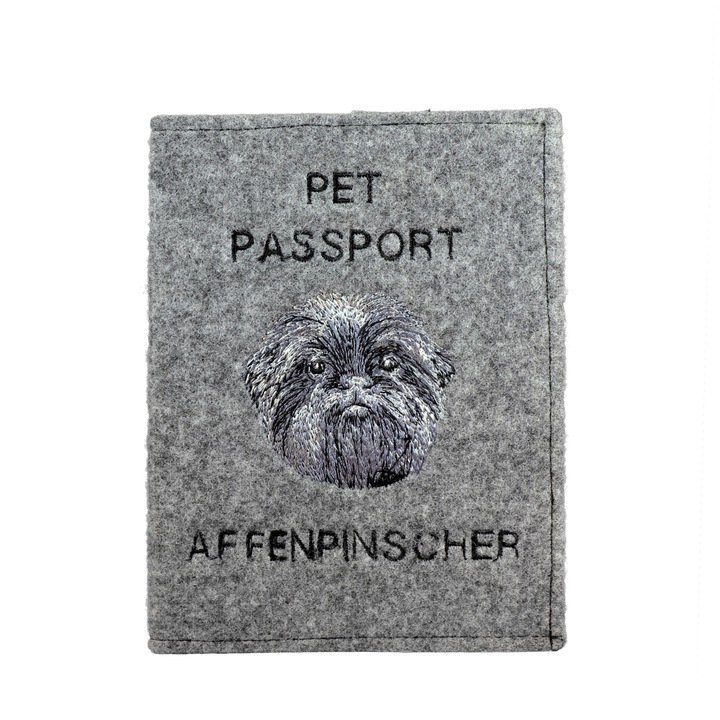 Husa pasaport/documente, Art-Dog, 17x12.5cm, gri