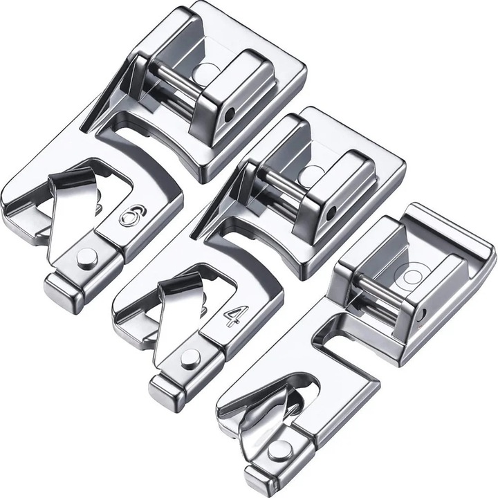 3 db fém varrótalp készlet, YANYXR, 3x4x6mm, ezüst