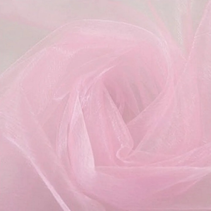 Material textil organza YANYXR 500x48cm alb transparent pentru decor nunti