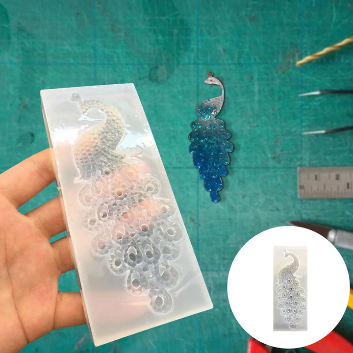 Matrita silicon pentru bijuterii DIY, 13x5.6x1.1cm, transparent